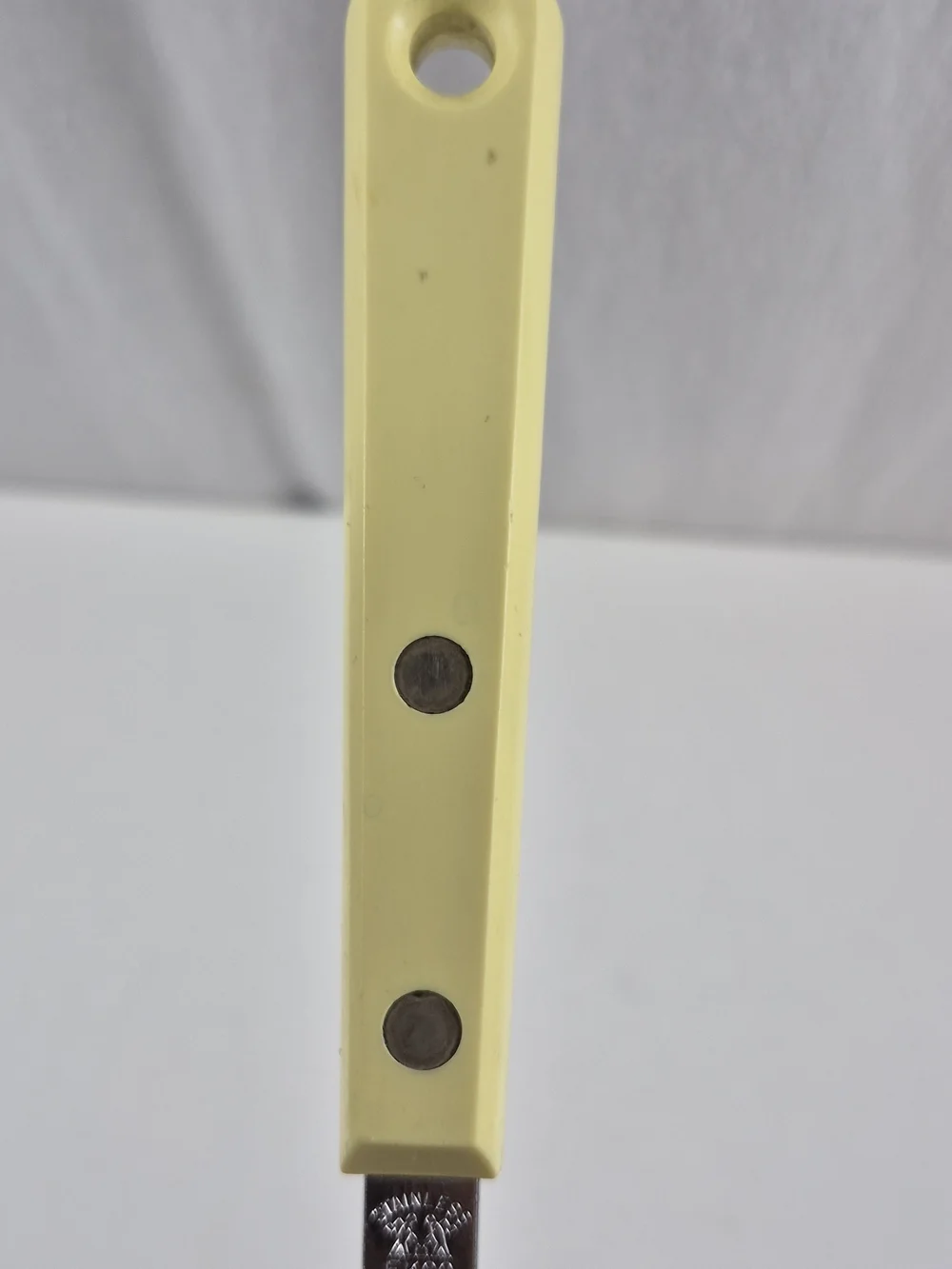 Vintage Ekco Forge Stainless Steel Ladle With Yellow Handle Made In USA